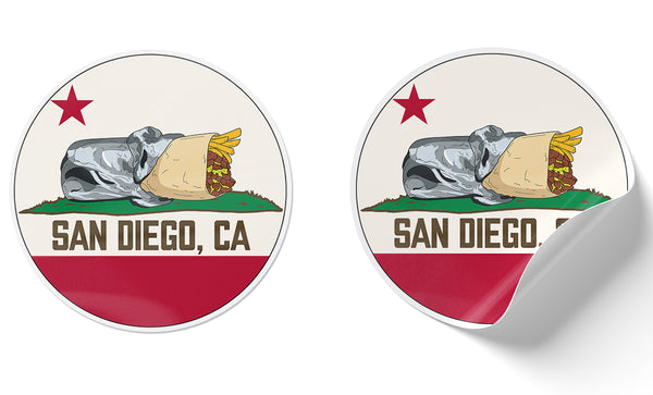 San Diego, CA Flag - Bumper Sticker (City Connect)