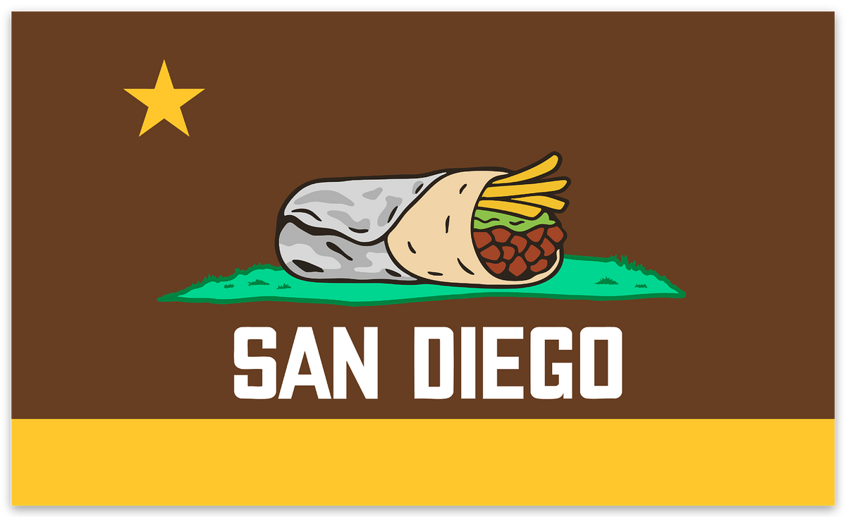 San Diego Flag - Bumper Sticker