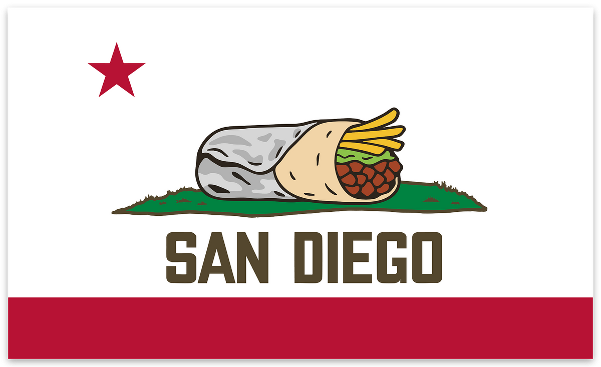 San Diego Flag - Bumper Sticker