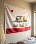 San Diego, CA - Wall Flag (Single Sided)