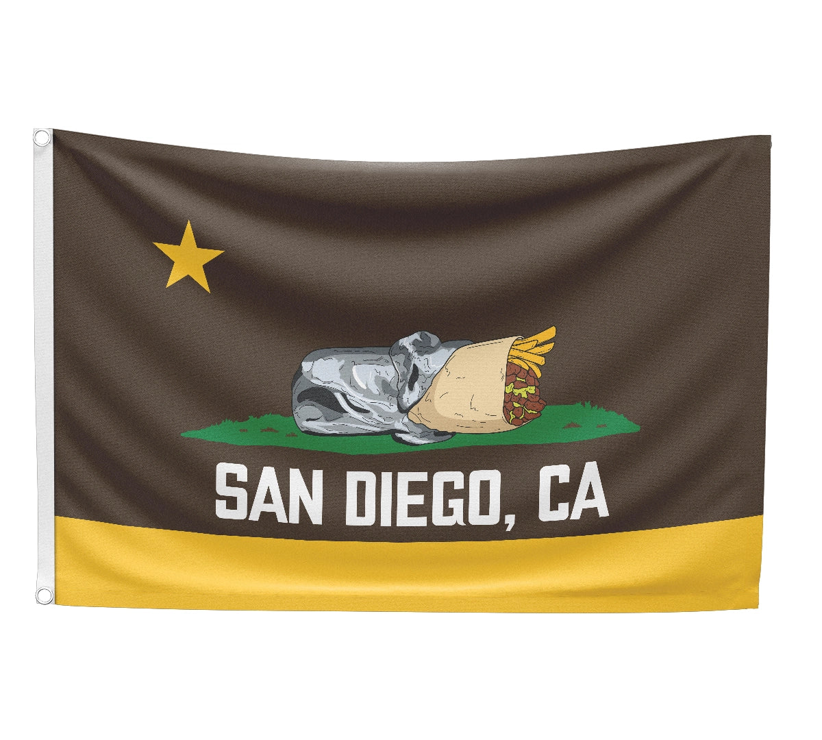 San Diego, CA - Wall Flag (Single Sided)