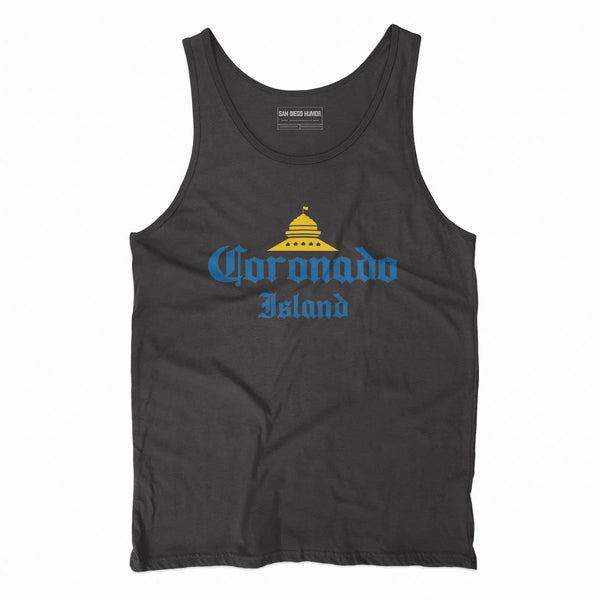 Coronado Island Tank Top Black - Hotel Del Coronado Dome Old English Text Unisex | San Diego Humor
