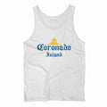 Coronado Island Tank Top White - Hotel Del Coronado Dome Old English Text Unisex | San Diego Humor