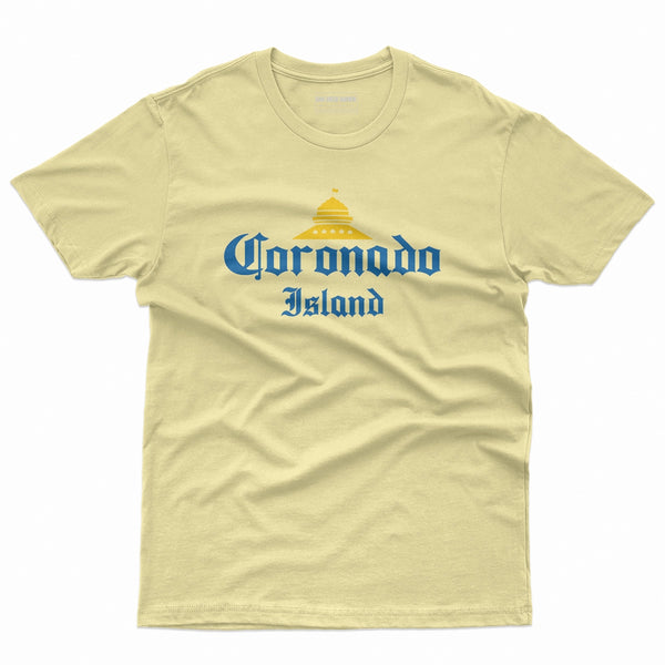 Coronado Island T-Shirt Banana Cream - Hotel Del Coronado Dome Old English Text Unisex Tee | San Diego Humor