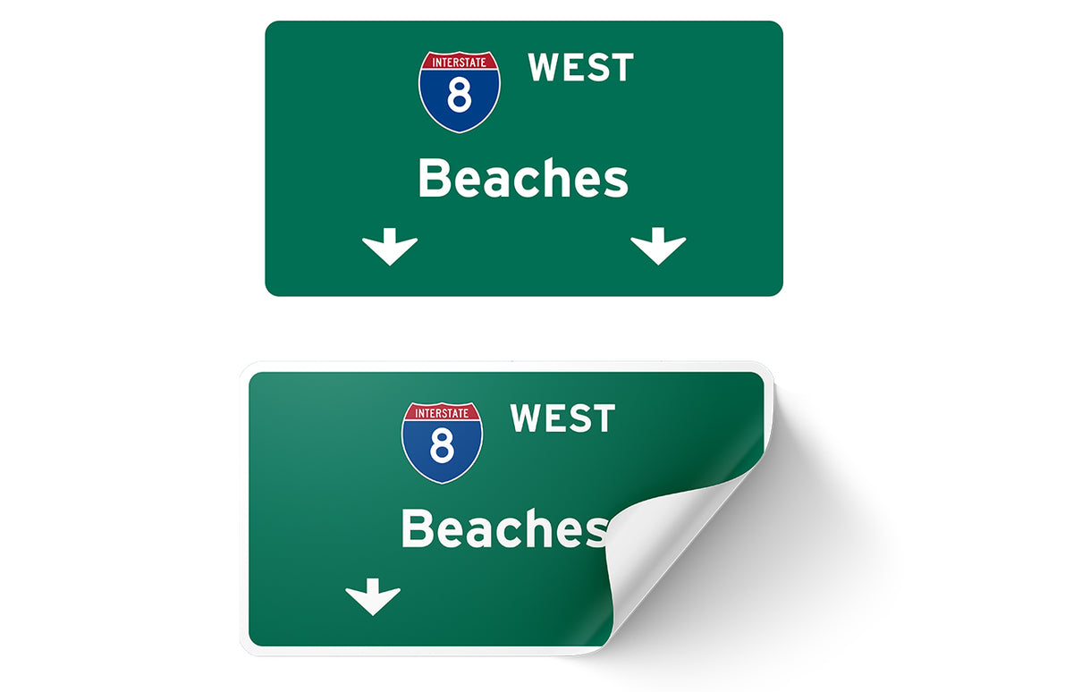 I-8 West Beaches - Bumper Sticker