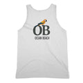 Ocean Beach parrot tank top back view