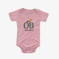 Ocean Beach parrot baby bodysuit in pink