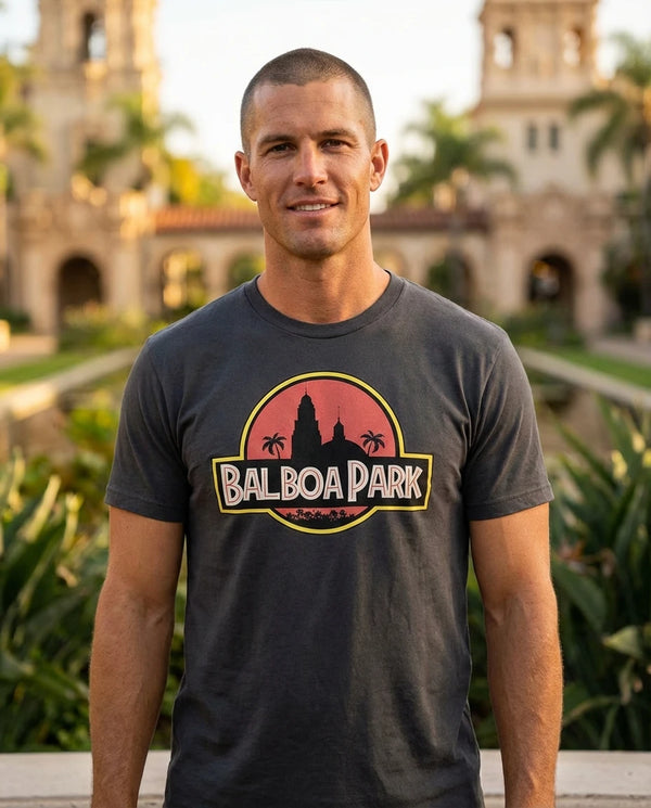 Person wearing Balboa Park T-Shirt at Balboa Park in San Diego