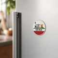 San Diego Burrito Flag - Round magnet