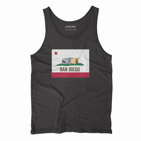 San Diego burrito flag tank top in black