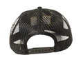 San Diego Burrito Flag Trucker Hat Black Back View - Black Mesh Back Snapback Closure Trucker Hat Back Detail | San Diego Humor