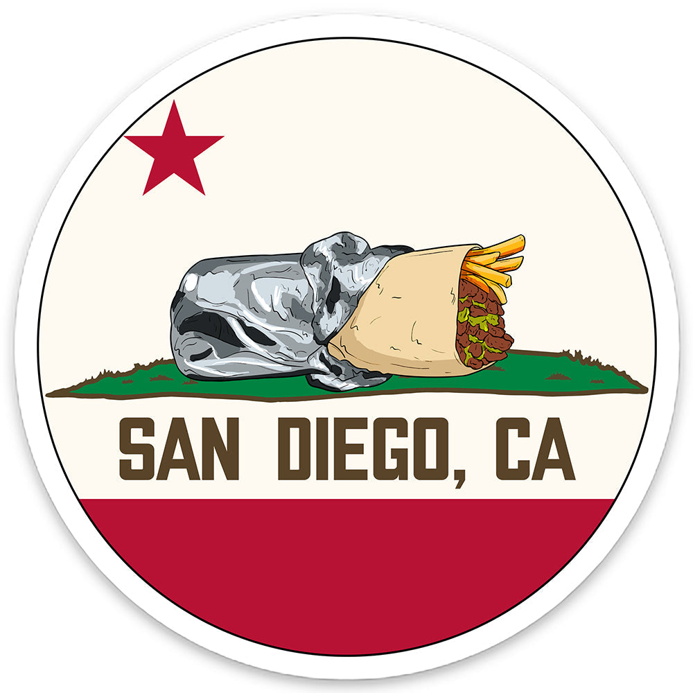 San Diego, CA Flag - Round magnet