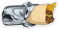 Cali Burrito Bumper Sticker - Illustrated California Burrito with Carne Asada Fries Guacamole Vinyl Die-Cut Bumper Sticker San Diego Food Souvenir | San Diego Humor