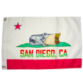 San Diego CA Burrito Flag City Connect Garden Flag - Padres City Connect Teal Yellow California Bear Burrito Flag Parody 12.5x18 Inch Outdoor Garden Flag | San Diego Humor